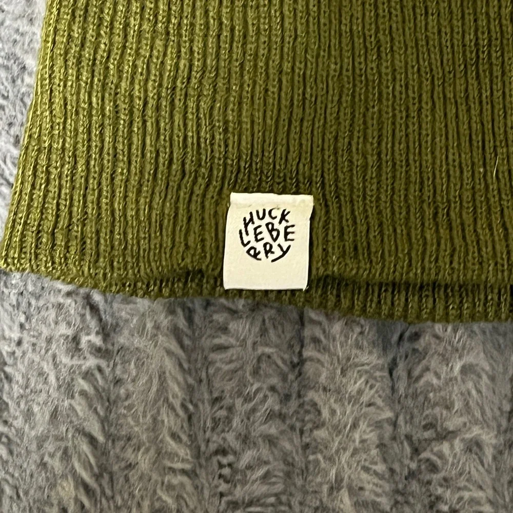 PukkaInc Green Ribbed Knit Beanie Hat 100% Acrylic One‎ Size Huckleberry